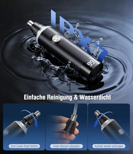 Nose Hair Trimmer 3 in 1 Nose Hair Trimmer Men's Nose Trimmer Nose Hair Trimmer USB Rechargeable Ear Hair Trimmer Painless Nose Hair Remover Ear Hair Trimmer Eyebrow Ear Trimmer for Women