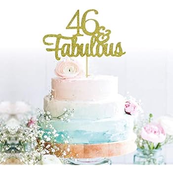 Amazon.com: GrantParty Glitter Gold 46&Fabulous ...