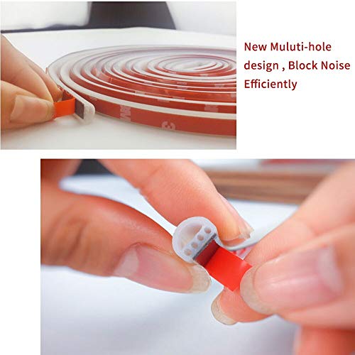 Doors Windows Seal Strip Transparent Rubber Self-Adhesive Insulation Anti-Collision Soundproof Waterproof Dustproof Windproof(5M)