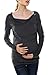 Arshiner Womens Cowl Neck Long Sleeve Maternity Nursing Tunic Blouse, Medium, Gray