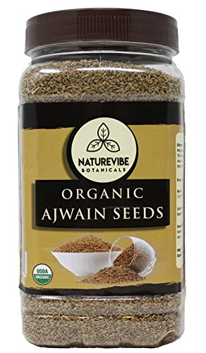 Naturevibe Botanicals Organic Ajwain Seeds, 1 Pound | Trachyspermum ammi | Non GMO & Gluten Free | Helps in Digestion | Adds Flavour.