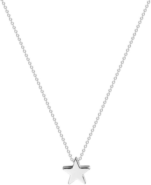 Dainty Sterling Silver Plated Minimalism Style Tiny Star Pendant Necklace Personalized Delicate Friendship Jewelry Gift