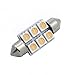 Partsam 8PCS 36mm Festoon 6 SMD LED Bulbs for Car Interior Map Dome Lights, Purple