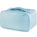 JJ POWER Travel Underwear Organizer Bag, Lightweight Double Layer Large Capacity Cosmetic Bag- Multiple Compartments and Pockets (Blue)