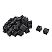 uxcell Plastic Furniture Legs Protecter Tubing Square Tube Pipe Inserts Caps 25mm x 25mm 40pcs Black
