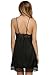Ekouaer Women's Sexy Sleepware Satin Lace Camisole Sleep Dress,Black,Medium