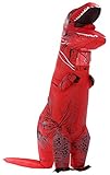 caringgarden Unisex Jurassic T-Rex Inflatable Costume Dinosaur Fancy Dress Red Adult Size