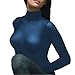 Lupo Women's Second Skin Long Sleeve Turtle Neck Sheer Top