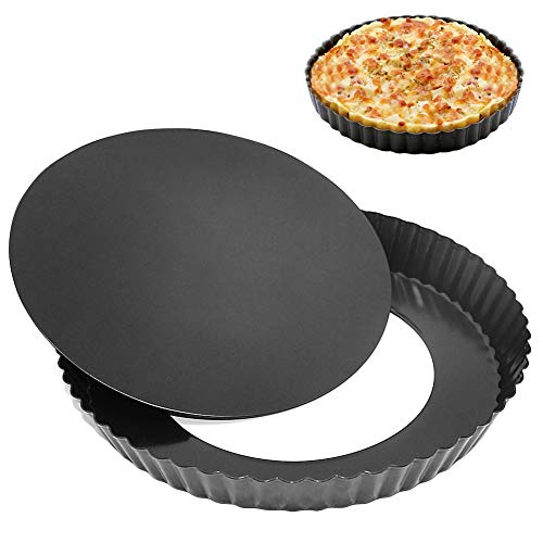 Quiche Tart Pan 8Inch Non-stick Removable Loose Bottom Quiche