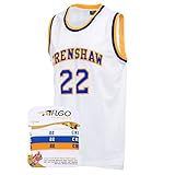 AFLGO McCall #22 Crenshaw High School Basketball Jersey S-XXXL White, 90's Clothing Throwback Omar EPPS Costume Athletic Apparel Clothing Stitched – Top Bonus Combo Set with Wristbands
