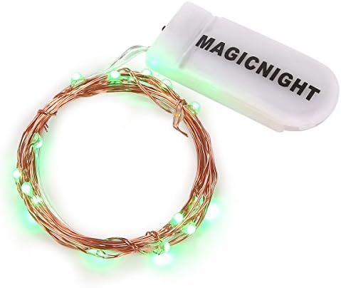 Magicnight LED Moon Lights 20 Micro Starry LEDs on Extra Thin Copper Wire,7 Ft (2M) for DIY Wedding Centerpiece or Table Decorations (Green),Set of 3