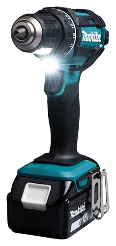 Makita DDF482RFJ Cordless Drill 18 V / 3.0 Ah, 2 Batteries and Charger in MAKPAC Black, Blue