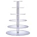 BonNoces 6-Tier Round Acrylic Cupcake Stand Dessert Display Holders Cupcake Tree Tiered Cake Stand Cupcake Tower Perfect for Weddings and Special Events