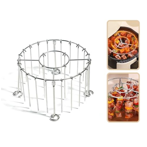 2025 New Air Fryer Grill Skewer Rack, Stainless Steel BBQ Kabob Set,