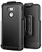 LG G6 Belt Clip Case, Premium Tough Protection w/ Holster - Scorpio R5 by Encased (Smooth Black)