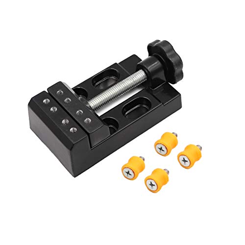 Mini Drill Press Vise Clamp Table Bench Vice for Jewelry Nuclear Clip On DIY Carving Tool Flat Clamp