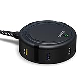 [Quick Charge 3.0] 6-Port USB Charger, QOLIXM Desktop Charger Charging Station with Type C Port and Charging Stand for Apple/Android/Kindle/Windows/MP3/Camera and More- Black
