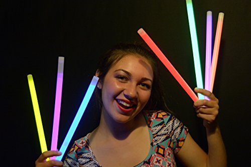 Glow Sticks Bulk Wholesale, 10 12” 15mm Dia. Blue Industrial Grade Jumbo Light Sticks, Bright Color, Glow 14 Hrs, Safety Glow Stick 3yrs Shelf Life, Ideal for Camping & Emergency, Glow With Us Brand