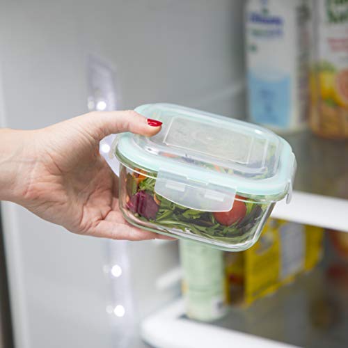 Vallo [20 Piece] Glass Food Storage Containers Set with Snap Lock Lids