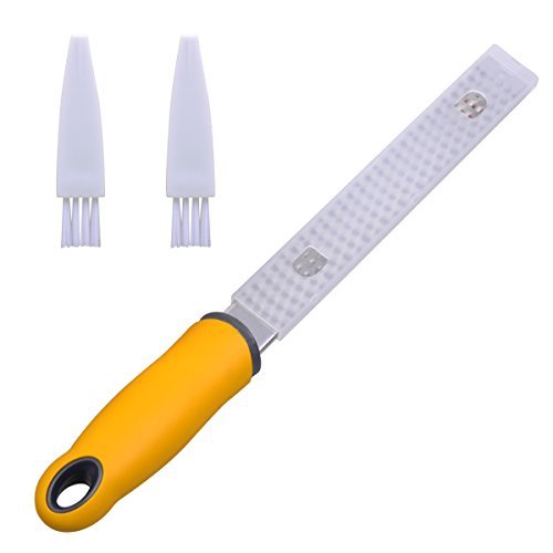 Prokitchen Classic Citrus Zester Grater with Cover Stainless Steel Micro Zester-grater Peeler for Lemon,Lime,Rind,Ginger,Cheese,Chocolate and Orange (Yellow Round Shape) - Thumbnail 5