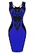 Zeagoo Women's Sleeveless Lace Neck Dress Evening Cocktail Party Dress (US M(8-10), Blue(FBA))