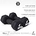Neoprene Dumbbell Pairs by Day 1 Fitness – 15 Pounds - Non-Slip, Hexagon Shape, Color Coded, Easy To Read Hand Weights for Muscle Toning, Strength Building, Weight Loss
