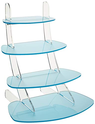 Martellato COD. 32715 Plexiglass Catering Stairs Cake Stand, Blue, Transparent - Thumbnail 5