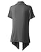 Dutebare Womens Short Sleeve Open Front Cardigan Lightweight Drape Cardigans Dark Gray XL