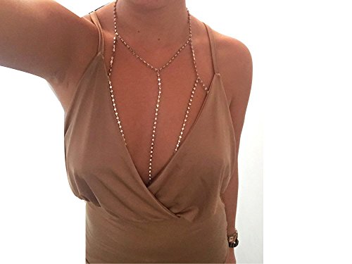 Womens Rhinestone Harness Bra Body Chain Sexy Diamond Bralette Bikini Body Jewerly Silver