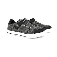 Dream Seek Boys Toddler/Little Kid/Big Kid 1390 Athletic Casual Hook and Loop Fastener Strap Fashion Sneaker (10 M US Toddler, Dark Grey)