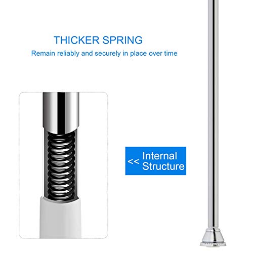 Amazer Shower Curtain Rod, 5490 Inches RustResistant Curtain Rod