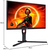 AOC Gaming 25G3ZM/BK 24.5" 240Hz FHD Monitor 0.5ms MPRT FreeSync Premium VA view 10