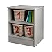 South Shore Libra Nightstand with Storage, Soft Gray