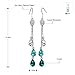 Neoglory Jewelry Mother's Day Gift Teardrop Crystal Three Colors Drop Earrings 3.14
