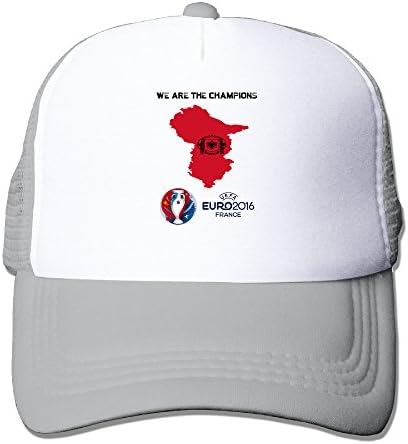 Vintage We Are The Champions Albania Football Adult Nylon Adjustable Mesh Hat Baseball Hat Ash One Size Fits Most