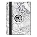 Fintie Rotating iPad Air (3rd Generation) 10.5 Inch 2019 / iPad Pro 10.5 Inch 2017 with Built-in Pencil Holder, 360 Degree Rotating Stand, Auto Sleep/Wake, Marble