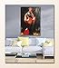 Paimuni Paintings, Hand Painted Attractive Dancing Lady in Red Dress Oil Painting on Canvas Wall Art Stretched and Framed Ready to Hang Bar Decor 24