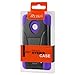 Reiko Silicone Protector Cover with Kickstand for Nokia Lumia 520/521 - Retail Packaging - Purple/Black