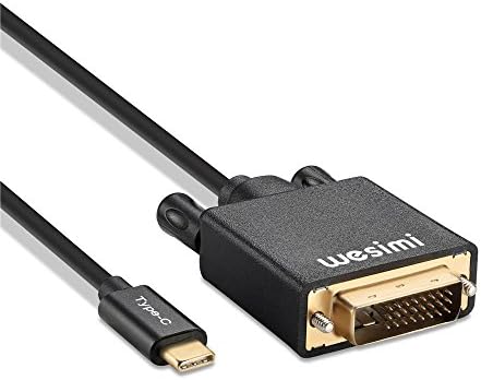 USB C TO DVI CABLE,wesimi USB 3.1 Type C (USB-C) to DVI Adapter Cable 6FT for 2017 MacBook Pro/Samsung Galaxy S8