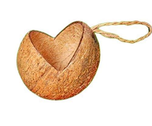 JKT Technology Coconut Shell Bird Feeder 100% Natural Coconut Shell