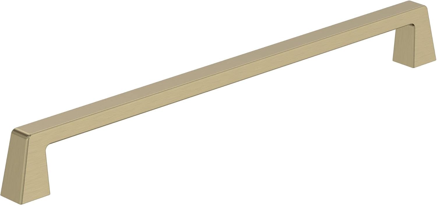 Amerock BP55283BBZ | Golden Champagne Cabinet Pull | 10-1/16 in (256 mm) Center-to-Center Cabinet Handle | Blackrock | Drawer Pull | Kitchen Cabinet Handle | Furniture Hardware Image