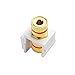 Cable Matters 5-Pack Banana Jack Binding Post Keystone Jack Inserts with Red Ring in White