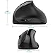MoKo Wireless Mouse, 2.4G Ergonomic Vertical Wrist Rest Mouse with 3 Adjustable DPI Levels and 6 Buttons for Laptop, PC, Notebook, Chromebook, MacBook - Black