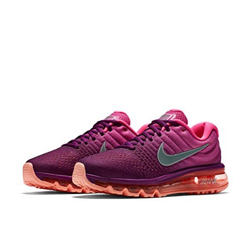 NIKE Womens Air Max 2017 Running Shoes Bright Grape/White/Pink Fire 849560-502 Size 7.5