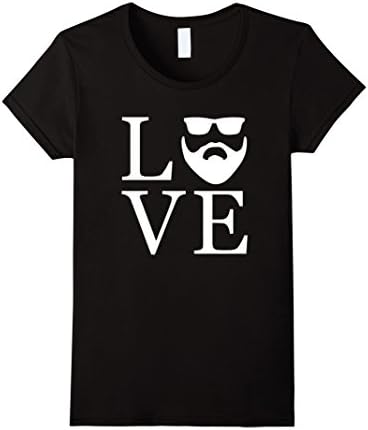 Womens I Love Beards Shirt, I Love His Beard T Shirt For Men, Women Small Black