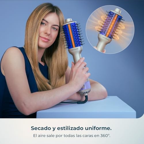 Aerografo CeramicCare i-Unique Volumizador. 1000W, tecnologia infravermelha, revestimento cerâmico, 2 velocidades, 3 temperaturas, ponta fria, cabo rotativo de 1,8 m
