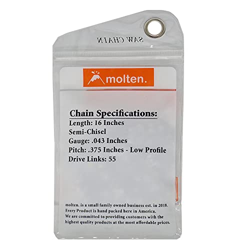 Molten. 16 Chainsaw Chain Replacement for Stihl MS170 Chain, Stihl