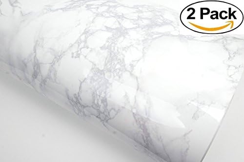 2-PACK Grey Granite Look Marble Effect Contact Paper Film Vinyl Self Adhesive Peel-stick Counter Topv