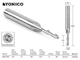 Yonico 34210-SC 1/8-Inch Dia. 2 Flute Ball Nose Spiral End Mill CNC Router Bit 1/4-Inch Shank