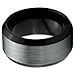 Tungsten Wedding Band Ring 10mm for Men Women Comfort Fit Black Beveled Edge Polished Brushed